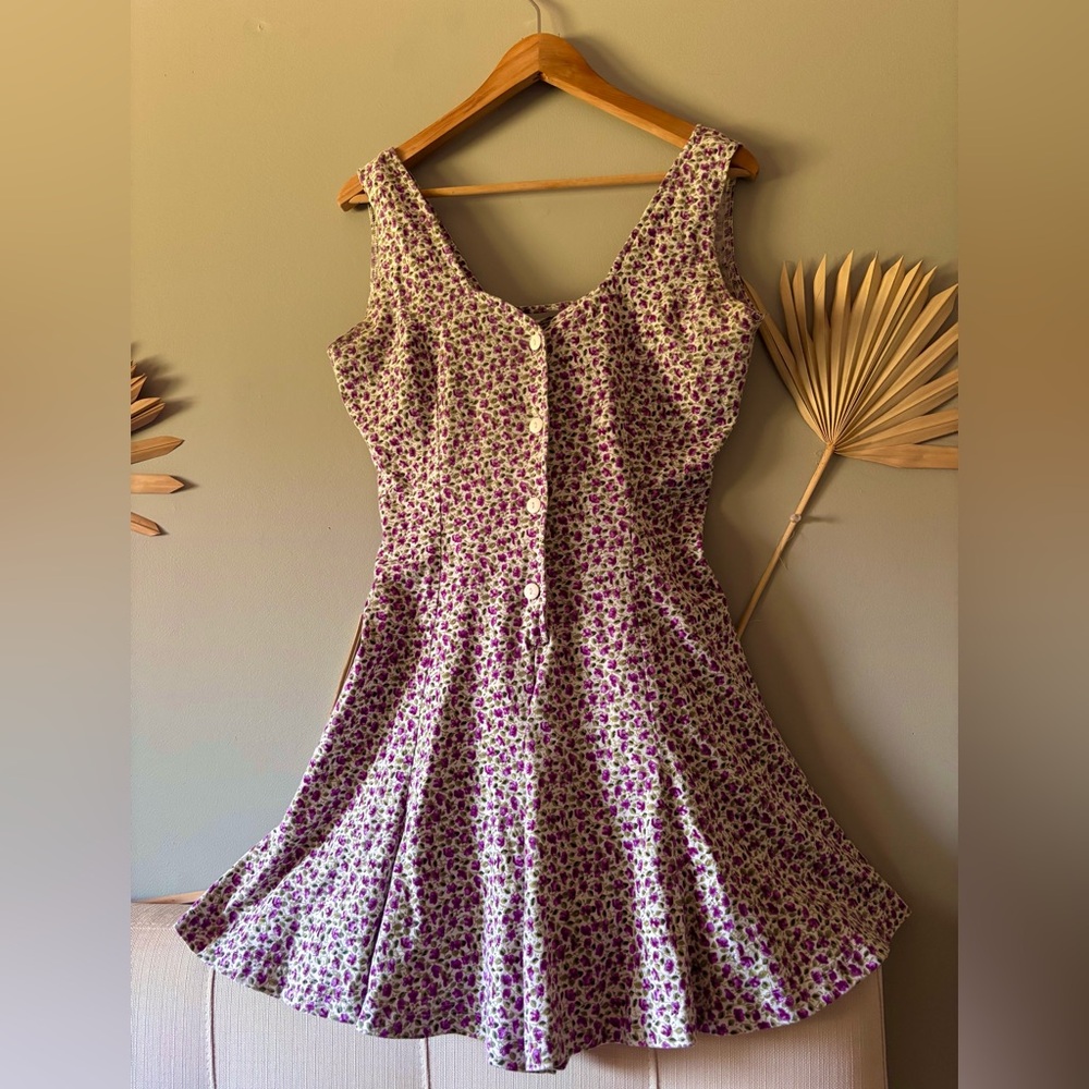 Vintage Floral Romper – Sporting Club – Size Small – Cottagecore
